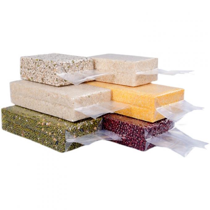 Sacchetto di vuoto trasparente personalizzato con stampa di grano variabile superficie di offset riciclabile per uso industriale alimentare 2