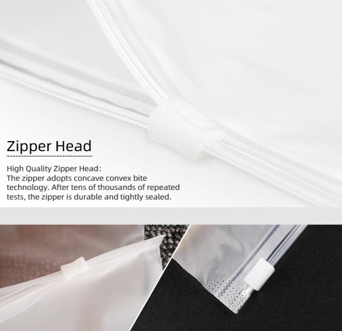 Stampa su misura Sacchetti di plastica a chiusura chiusurabile eco-compatibile con manico per abbigliamento Sacchetto di imballaggio 5