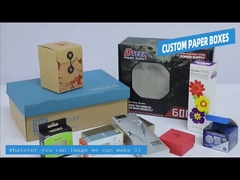 Scatola di Custom Packaging Paper del produttore con stampa UV di Logo Designs And per i regali del pacchetto