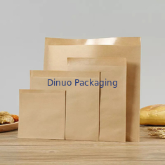 Confezione da 100 buste di sacchetti di carta kraft piatti biodegradabili per panini con biscotti e popcorn
