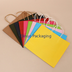 Borsa d'imballaggio del regalo su ordinazione di Logo Printing Reusable Kraft Paper con la maniglia