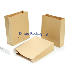 Sacchi di carta asportabili su ordinazione di Kraft del trasportatore del pane di Logo Print Deli Food Packaging