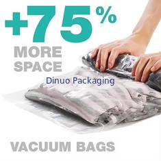 Borsa da viaggio per la conservazione del vuoto di plastica per l' imballaggio a mano Borsa da vuoto a rotolo con cerniera per bagagli