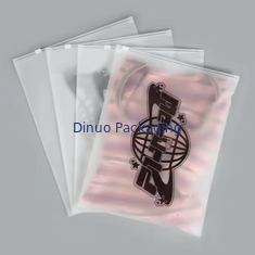 Busta di imballaggio Cpe con cerniera ghiacciata in plastica con cerniera trasparente Busta di plastica sigillabile