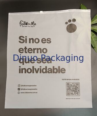 Borsa con cerniera in CPE smerigliato a doppia faccia, sigillo sicuro impermeabile e antipolvere, con logo personalizzato, riutilizzabile e durevole