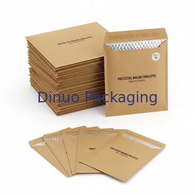 60 gm a 180 gm Kraft Bubble Mailers Poly Bubble Inside Material Pack di 15 buste di posta protettive Ideale per gli affari