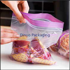 Sacchetti di plastica risigillabili per l'imballaggio per alimenti, sacchetti di plastica stampati abitudine a chiusura lampo