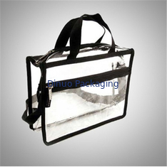 La borsa trasparente riciclabile della chiusura lampo del PVC/stoccaggio di viaggio insacca con la maniglia
