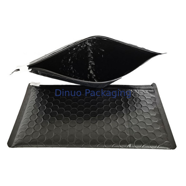 Black Mailer Zipper Bag Packing Bubble Poly Bag Con Logo Personale Personale