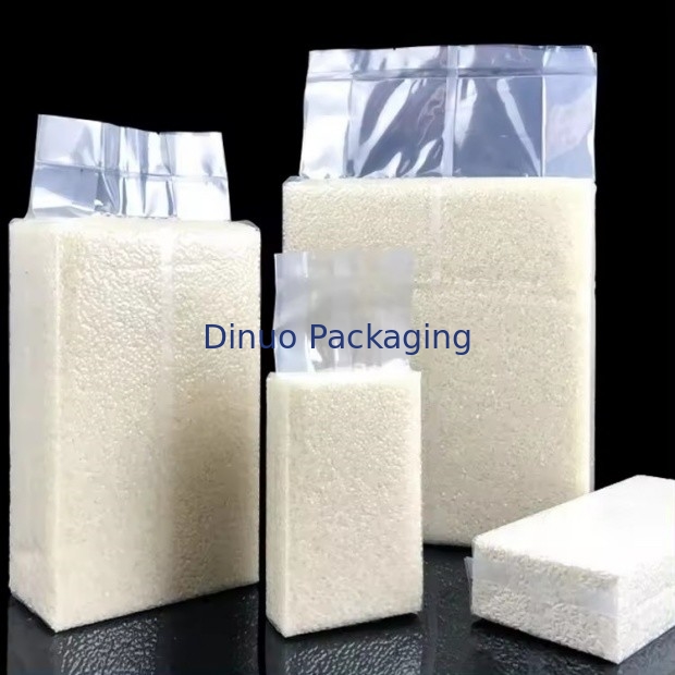 Sacchetto di vuoto trasparente personalizzato con stampa di grano variabile superficie di offset riciclabile per uso industriale alimentare
