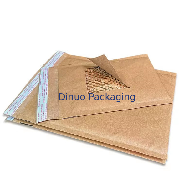 Confezione compostabile a base di nido di miele con carta kraft imbottita, busta espressa, biodegradabile, a prova di urti, borsa di spedizione