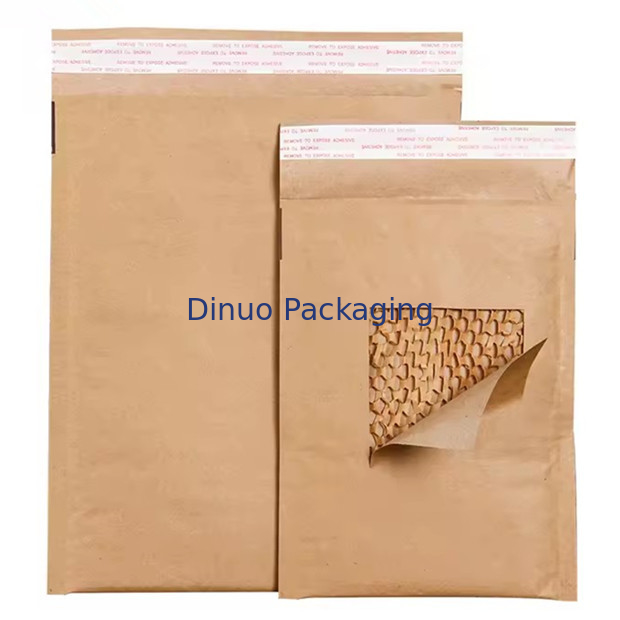 Confezione compostabile a base di nido di miele con carta kraft imbottita, busta espressa, biodegradabile, a prova di urti, borsa di spedizione