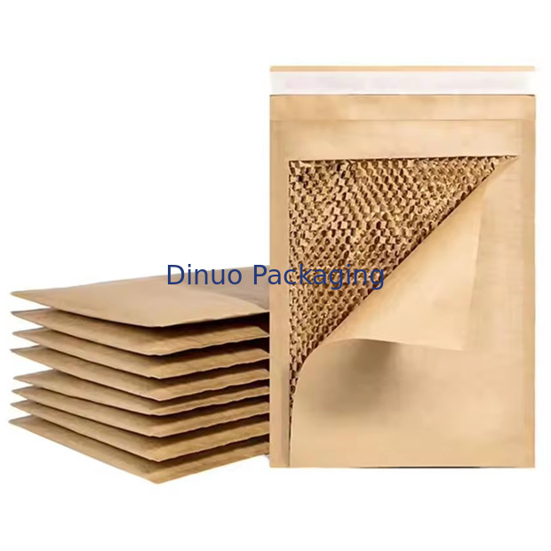 Confezione compostabile a base di nido di miele con carta kraft imbottita, busta espressa, biodegradabile, a prova di urti, borsa di spedizione