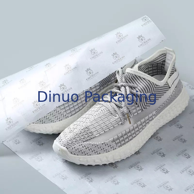 Imballaggio regalo riciclabile per scarpe da regalo in carta velina bianca natalizia con logo personalizzato