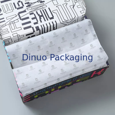 Imballaggio regalo riciclabile per scarpe da regalo in carta velina bianca natalizia con logo personalizzato