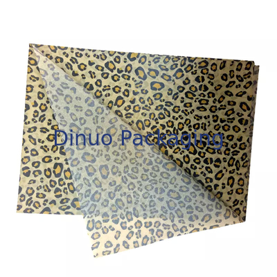 Carta velina da imballaggio riciclata senza acidi con stampa leopardata per abbigliamento regalo di compleanno