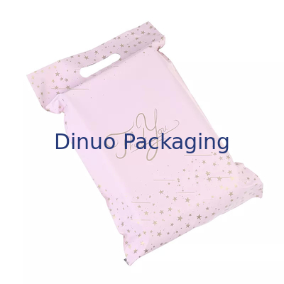 Stampa di buste postali in plastica riciclata con sacchetti di imballaggio per abbigliamento con manico