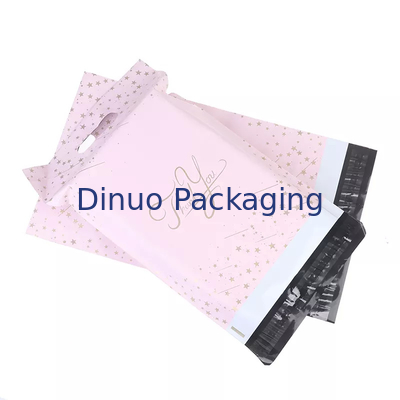 Stampa di buste postali in plastica riciclata con sacchetti di imballaggio per abbigliamento con manico