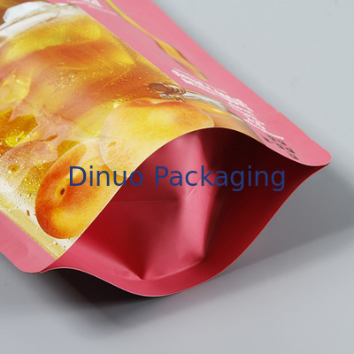 Sacchetto di plastica biodegradabile su ordinazione Straw Fruits Juice Pouch Bag del becco del di alluminio