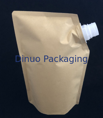 Supporto stampato su ordinazione della stagnola biodegradabile sul sacchetto liquido impermeabile del becco della carta kraft dei sacchetti
