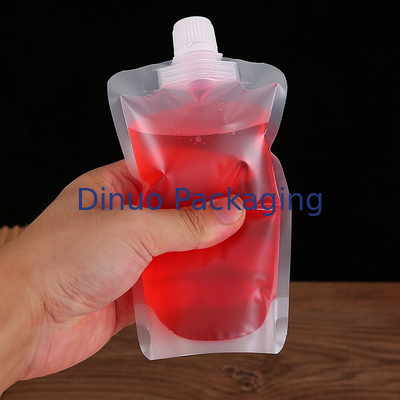 La rotocalcografia su ordinazione sta sulla bevanda trasparente Juice Spout Pouch dei sacchetti liquidi