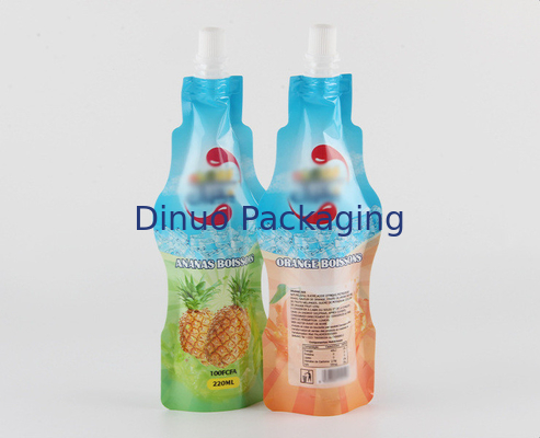 La bottiglia stampata su ordinazione della bevanda della borsa di Doypack ha modellato il supporto del di alluminio dell'ugello sul sacchetto del becco