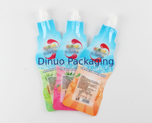 La bottiglia stampata su ordinazione della bevanda della borsa di Doypack ha modellato il supporto del di alluminio dell'ugello sul sacchetto del becco