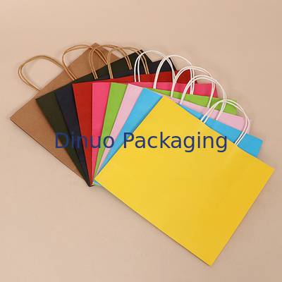 Borsa d'imballaggio del regalo su ordinazione di Logo Printing Reusable Kraft Paper con la maniglia