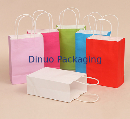 Borsa d'imballaggio del regalo su ordinazione di Logo Printing Reusable Kraft Paper con la maniglia