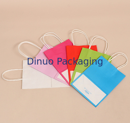 Borsa d'imballaggio del regalo su ordinazione di Logo Printing Reusable Kraft Paper con la maniglia