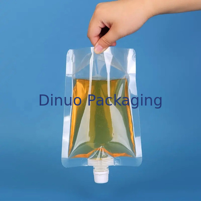 La rotocalcografia su ordinazione sta sulla bevanda trasparente Juice Spout Pouch dei sacchetti liquidi