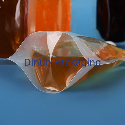 La rotocalcografia su ordinazione sta sulla bevanda trasparente Juice Spout Pouch dei sacchetti liquidi
