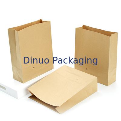 Sacchi di carta asportabili su ordinazione di Kraft del trasportatore del pane di Logo Print Deli Food Packaging