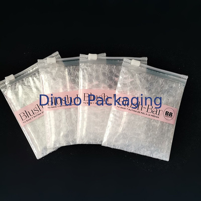 Resistenza agli urti riutilizzabile PVC Chiara Ziplock Zipper Bubble Bag Custom Makeup Cosmetic Packaging