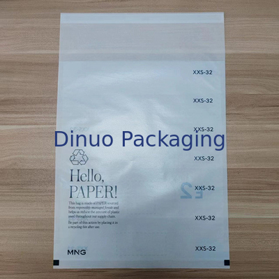 Borsa di carta di vetro a misura impermeabile, ecologica, compostabile per abbigliamento