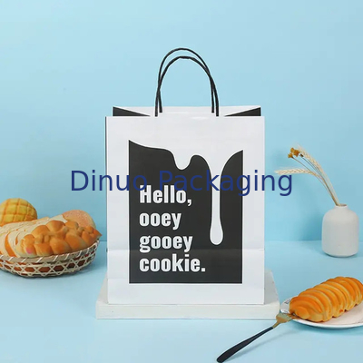 Borsa di carta Kraft con maniglia per la ristorazione fast food