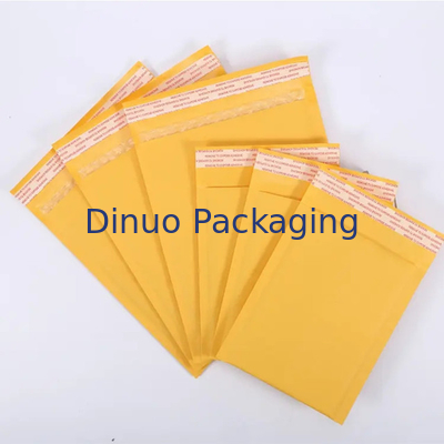 Pack Of 15 Kraft Bubble Mailers with Low Density Polyethylene Inner Materials and Customized Logo