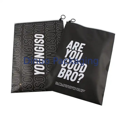 Logo stampato su misura CPE Plastic Slider Zipper Bags For Clothing Underwear T-Shirt Packaging