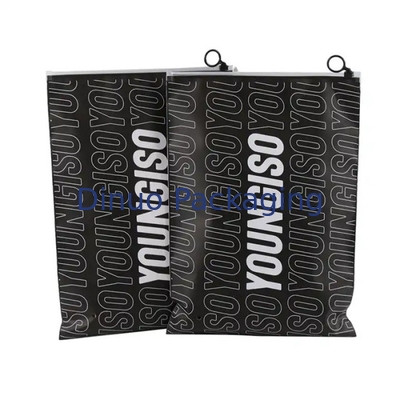 Logo stampato su misura CPE Plastic Slider Zipper Bags For Clothing Underwear T-Shirt Packaging