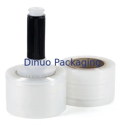 LLDPE Film rosso di allungamento e riduzione 0,012 mm progettato con maniglia di plastica