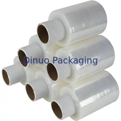 LLDPE Film rosso di allungamento e riduzione 0,012 mm progettato con maniglia di plastica