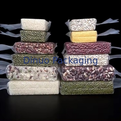 Sacchetto di vuoto trasparente personalizzato con stampa di grano variabile superficie di offset riciclabile per uso industriale alimentare