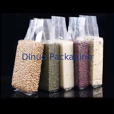 Sacchetto di vuoto trasparente personalizzato con stampa di grano variabile superficie di offset riciclabile per uso industriale alimentare