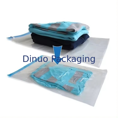 Borsa da viaggio per la conservazione del vuoto di plastica per l' imballaggio a mano Borsa da vuoto a rotolo con cerniera per bagagli