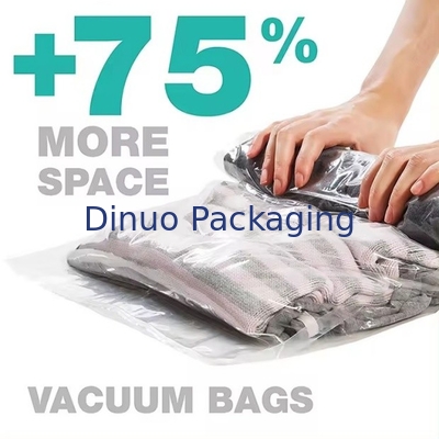 Borsa da viaggio per la conservazione del vuoto di plastica per l' imballaggio a mano Borsa da vuoto a rotolo con cerniera per bagagli