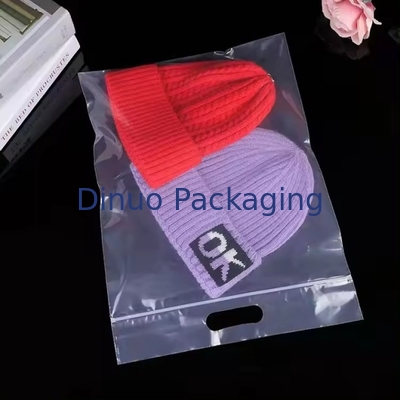 Stampa su misura Sacchetti di plastica a chiusura chiusurabile eco-compatibile con manico per abbigliamento Sacchetto di imballaggio