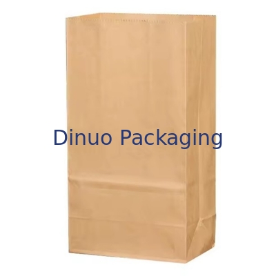 Dimensioni personalizzate Sacchetti di carta kraft marroni usa e getta per pane, panini, cibo a fondo piatto sacchetto di carta da asporto