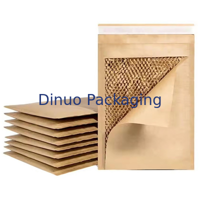 Confezione compostabile a base di nido di miele con carta kraft imbottita, busta espressa, biodegradabile, a prova di urti, borsa di spedizione
