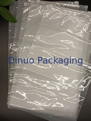 Dual Material Clear PE and Frosted CPE Construction Secure Seal CPE Zipper Bag for Storage