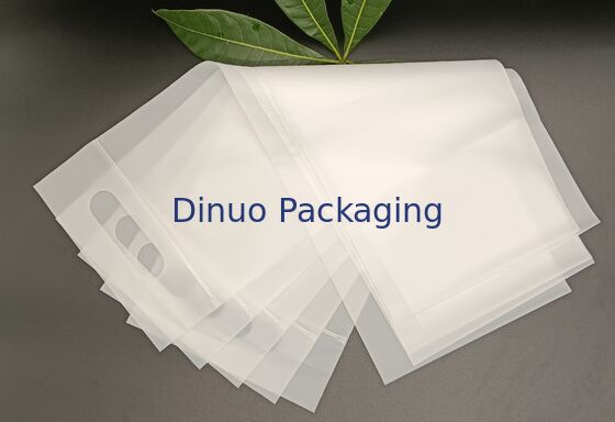 Sacchetti con cerniera richiudibile in CPE smerigliato, resistenti all'umidità e durevoli, con manico per alimenti e piccoli oggetti